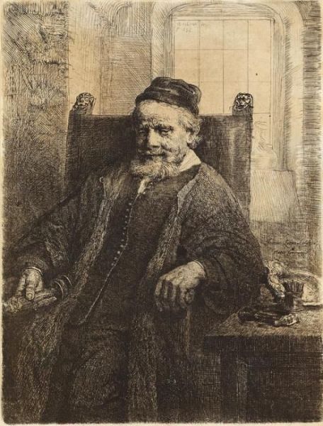 Jan Lutma, Goldschmied In Amsterdam Oil Painting by Rembrandt Van Rijn