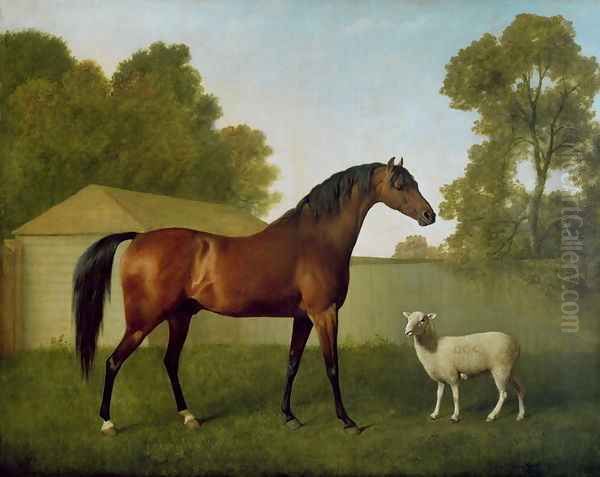 Dungannon, the property of Colonel OKelly, painted in a paddock with a sheep, 1793 Oil Painting by George Stubbs