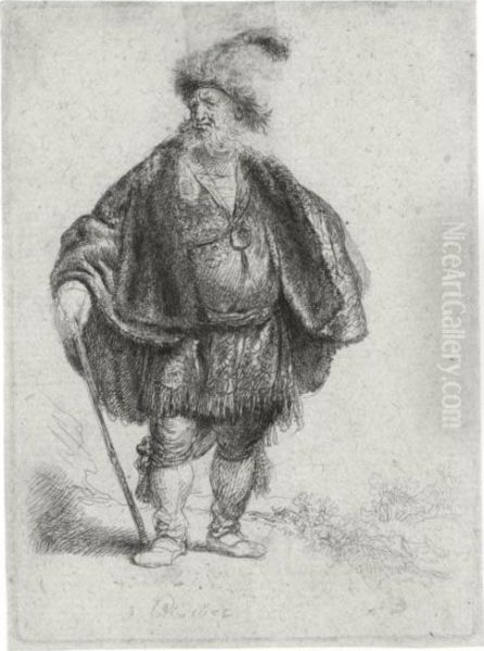 The Persian (b., Holl. 152; H. 93; Bb. 32-a) Oil Painting by Rembrandt Van Rijn