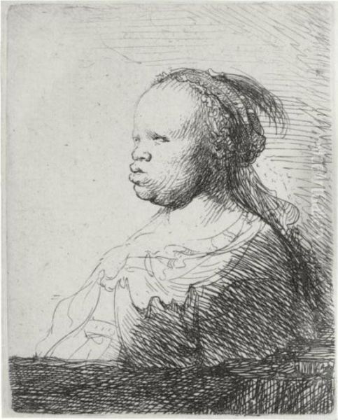 The White Negress (b., Holl. 357; H. 364; Bb. 30-17) Oil Painting by Rembrandt Van Rijn