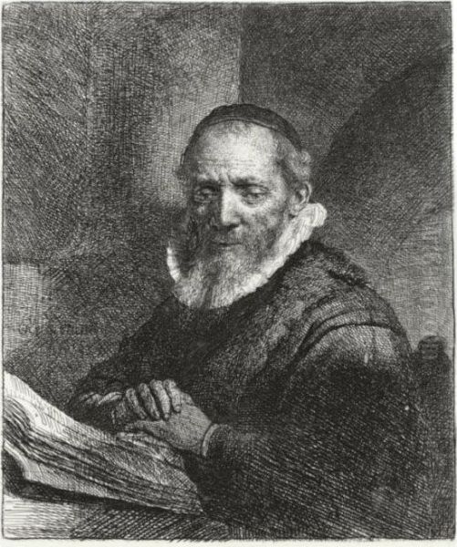 Jan Cornelius Sylvius Oil Painting by Rembrandt Van Rijn