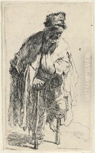 Beggar With A Wooden Leg Oil Painting by Rembrandt Van Rijn