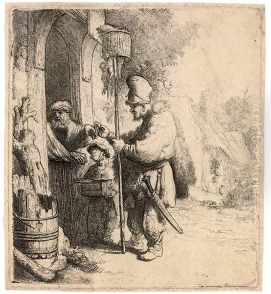 The Rat Catcher Oil Painting by Rembrandt Van Rijn