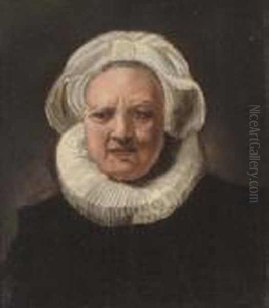 Portrait Of An Old Woman, Aged 83 Oil Painting by Rembrandt Van Rijn