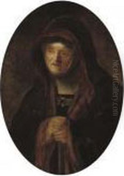 Portrait Of Rembrandt's Mother Oil Painting by Rembrandt Van Rijn