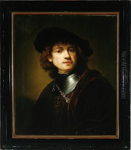 A Self Portrait Oil Painting by Rembrandt Van Rijn