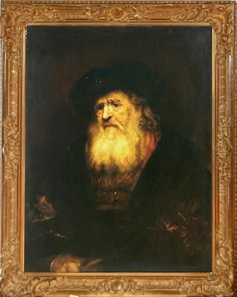 An Elderly Man With A Full Beard Oil Painting by Rembrandt Van Rijn