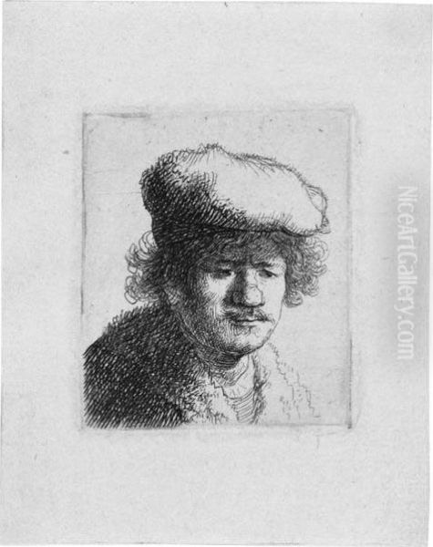 Selbstbildnis Mit Der Uberhangenden Kappe Oil Painting by Rembrandt Van Rijn