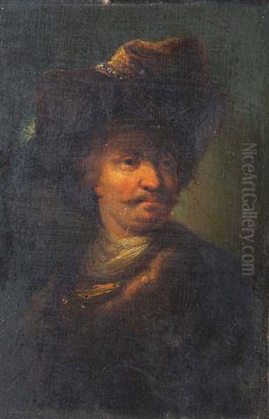 Portrait Of A Wealthy Merchant Oil Painting by Rembrandt Van Rijn