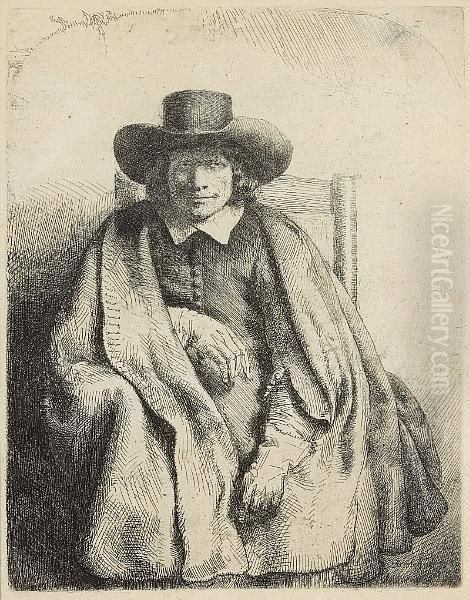 Clement De Jonghe, Printseller Oil Painting by Rembrandt Van Rijn