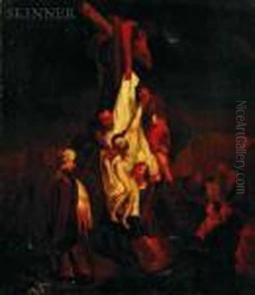 Descent For The Cross Oil Painting by Rembrandt Van Rijn