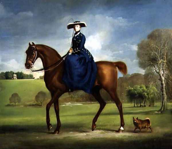 The Countess of Coningsby in the Costume of the Charlton Hunt, c.1760 Oil Painting by George Stubbs