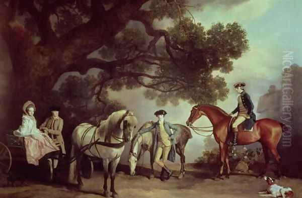 Melbourne and Milbanke Families Oil Painting by George Stubbs