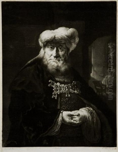 A Jew Rabbi Oil Painting by Rembrandt Van Rijn