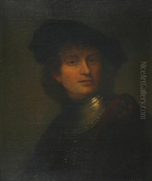 Self-portrait As A Young Man Oil Painting by Rembrandt Van Rijn