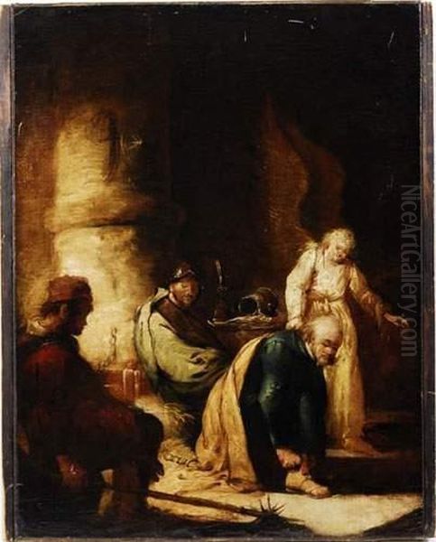 Rijn, ,ecole De, Saint Pierre Libere De Ses Chaines Oil Painting by Rembrandt Van Rijn