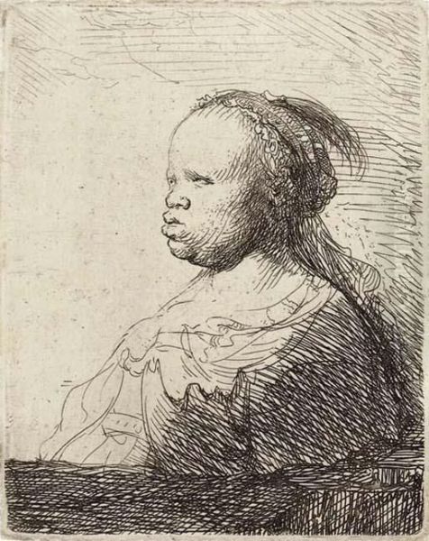 The White Negress Oil Painting by Rembrandt Van Rijn