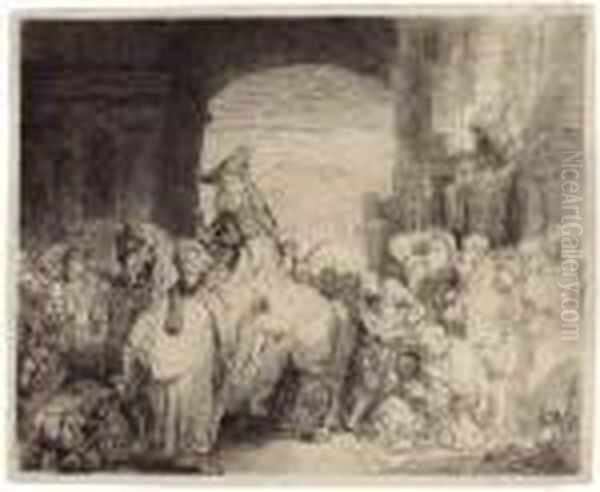 The Triumph Of Mordecai Oil Painting by Rembrandt Van Rijn