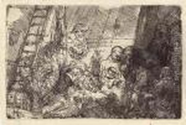 The Circumcision In The Stable Oil Painting by Rembrandt Van Rijn