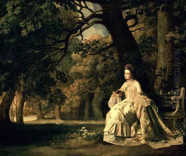 Lady reading in a Park, c.1768-70 Oil Painting by George Stubbs