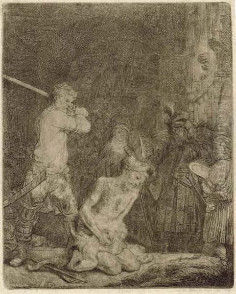 The Beheading Of Saint John The Baptist Oil Painting by Rembrandt Van Rijn