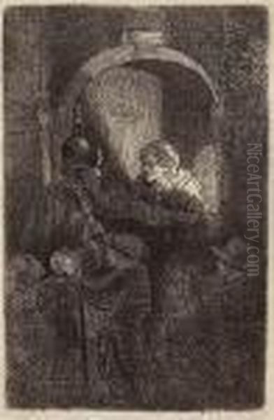 The Schoolmaster Oil Painting by Rembrandt Van Rijn