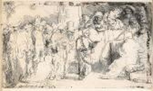 Christ Disputing With The Doctors: A Sketch by Rembrandt Van Rijn