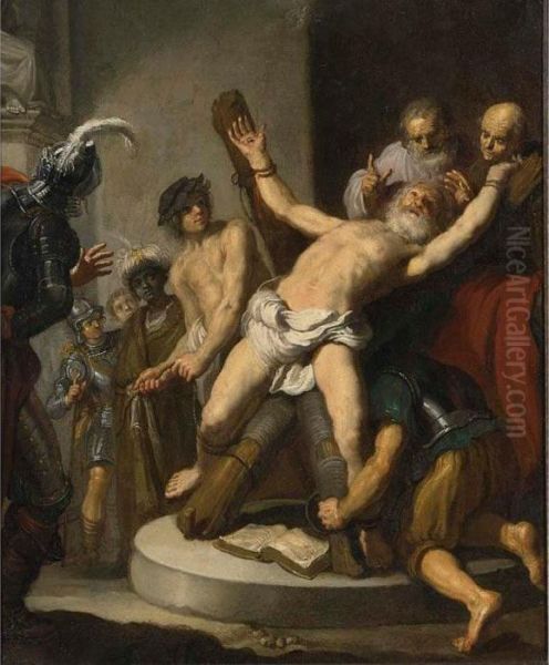 The Crucifixion Of St. Peter Oil Painting by Rembrandt Van Rijn