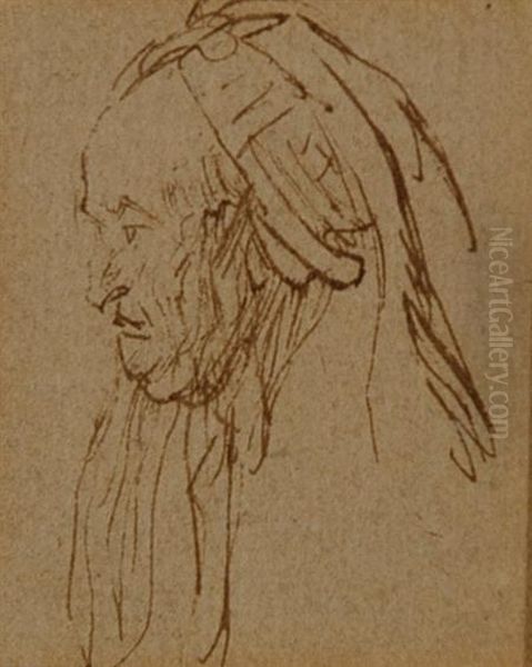 Head Of An Old Woman Oil Painting by Rembrandt Van Rijn