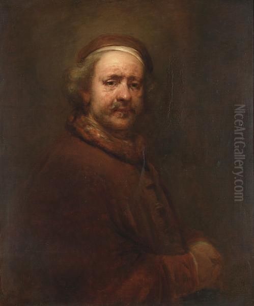 Self Portrait Of The Artist, Aged 63. Oil Painting by Rembrandt Van Rijn