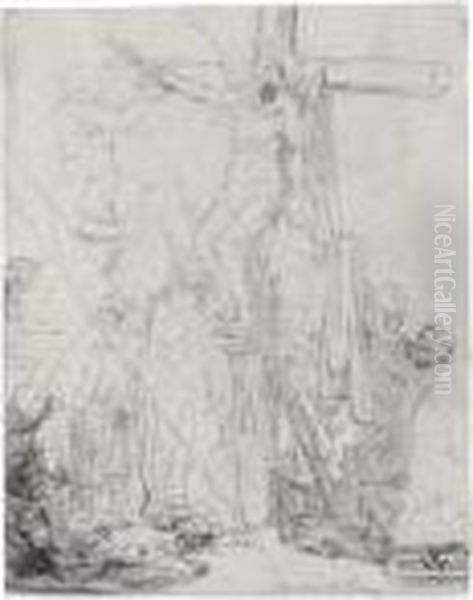 Descent From The Cross: A Sketch (b., Holl. 82; H. 199; Bb. 42-c) by Rembrandt Van Rijn