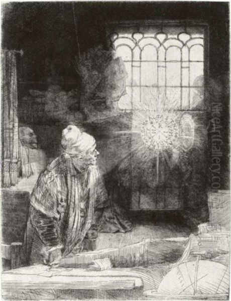 Faust (b., Holl. 270; H. 260; Bb. 52-4) Oil Painting by Rembrandt Van Rijn