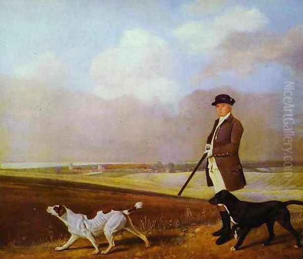 Sir John Nelthorpe at Shooting with Two Pointers Oil Painting by George Stubbs