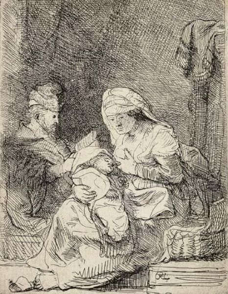 The Holy Family Oil Painting by Rembrandt Van Rijn