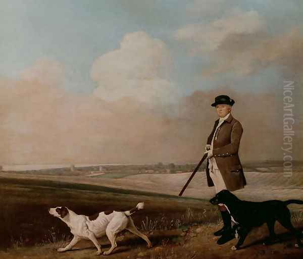 Sir John Nelthorpe, 6th Baronet out Shooting with his Dogs in Barton Field, Lincolnshire, 1776 Oil Painting by George Stubbs