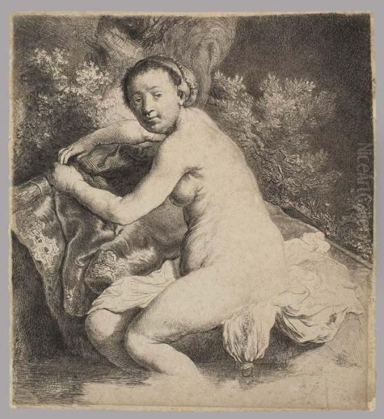 Diana At The Bath Oil Painting by Rembrandt Van Rijn