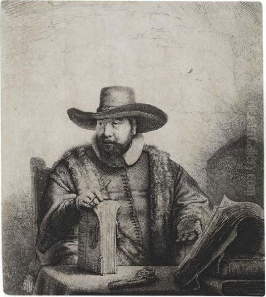 Cornelis Claesz Anslo, Preacher Oil Painting by Rembrandt Van Rijn