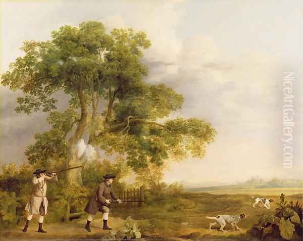 Two Gentlemen Shooting Oil Painting by George Stubbs