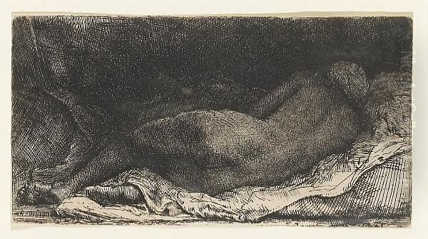 Negress Lying Down Oil Painting by Rembrandt Van Rijn