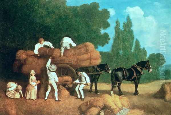 The Harvest Wagon Oil Painting by George Stubbs