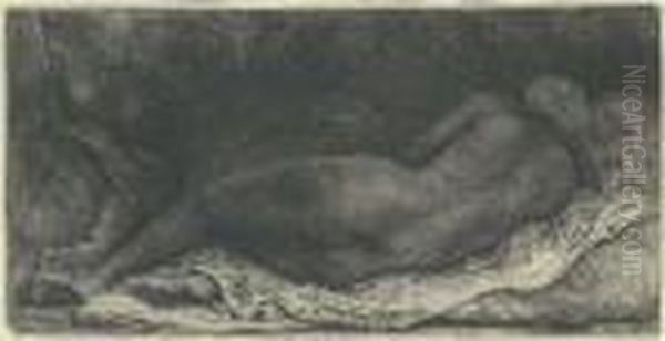 A Negress Lying Down Oil Painting by Rembrandt Van Rijn