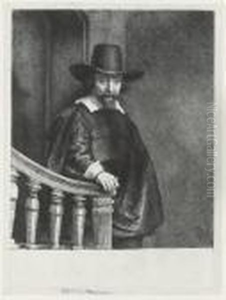 Ephraim Bonus Jewish Physician Oil Painting by Rembrandt Van Rijn