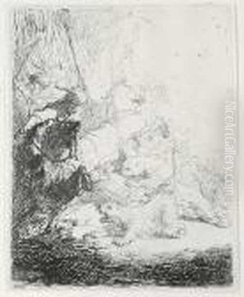 Small Lion Hunt Oil Painting by Rembrandt Van Rijn