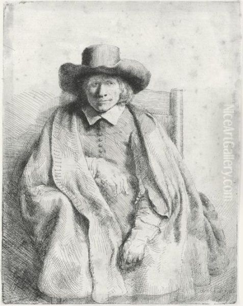 Clement De Jonghe Printseller Oil Painting by Rembrandt Van Rijn