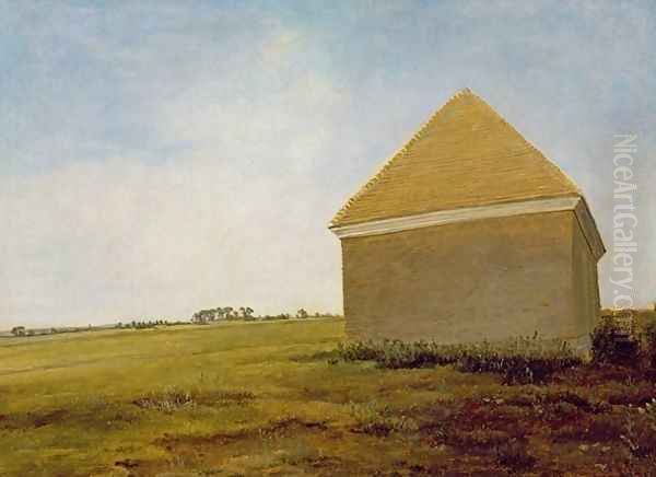 Newmarket Heath, with a Rubbing-Down House, c.1765 Oil Painting by George Stubbs