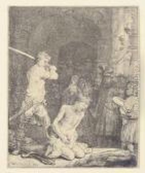 The Beheading Of Saint John The Baptist Oil Painting by Rembrandt Van Rijn