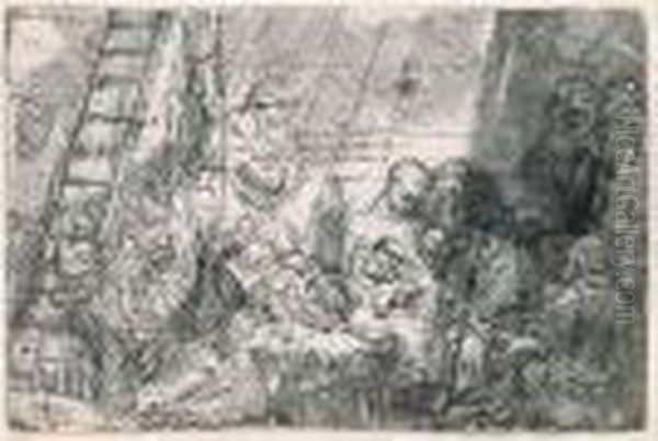 La Circoncision A L'etable. 
(harmenszvan Riyn Rembrandt, K.g. Boon 47 ; B.biorklund 54 - B) 94 X 
114. Oil Painting by Rembrandt Van Rijn