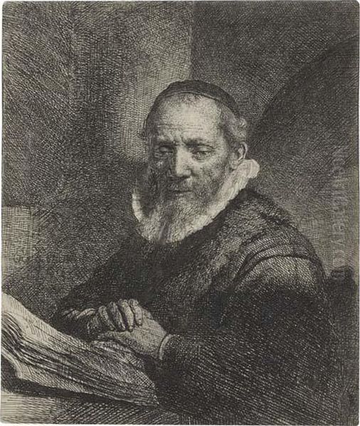 Jan Cornelis Sylvius, Preacher Oil Painting by Rembrandt Van Rijn