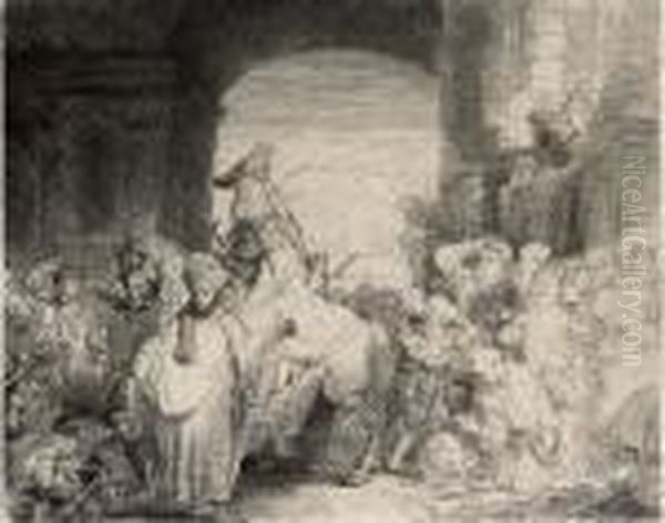 The Triumph Of Mordecai Oil Painting by Rembrandt Van Rijn