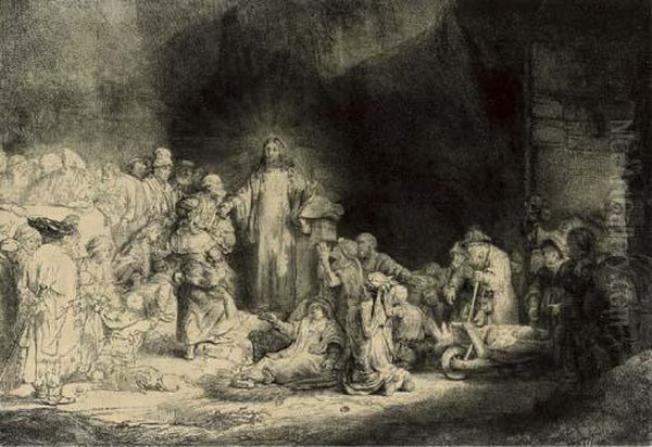 The Hundred Guilder Print Oil Painting by Rembrandt Van Rijn